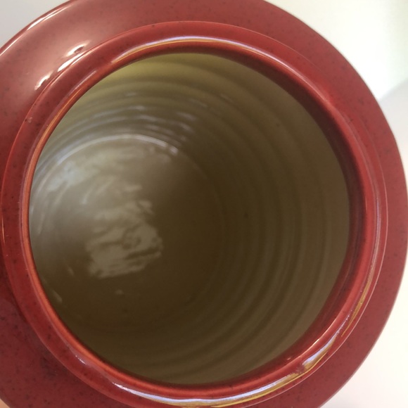 Pier 1 Made In India Red Speckled Ribbed Vase - Picture 4 of 8